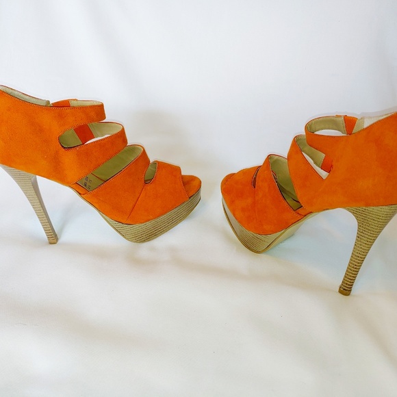Vittorio D' Firenze Gladiator Orange Canvas Heel - Picture 5 of 8